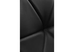 Стул на металлокаркасе Вальд экокожа черный / черный глянец