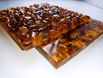 Плитка из янтаря (рельефная и гладкая)