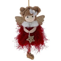 GAEM Изделие декоративное подвесное "Девочка-ангел", L8 W4 H15 см, 3в.