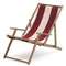 Складной шезлонг Vilara для улицы в полоску бордового и бежевого цвета