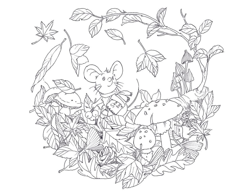 [Vol.2] Wild mouse Yururi's journey sketch. Coloring Book