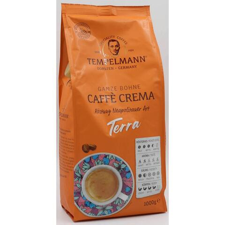Кофе в зернах Tempelmann Terra Caffe Crema, 1 кг (Темпельман)