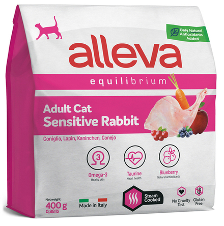 ALLEVA EQUILIBRIUM CAT д/к Adult Sensitive Rabbit / взр с кроликом 0,4 кг