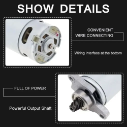 8 конические зубьев RS550 3000RPM DC 21V мотор Подходит для отвертки, бензопилы