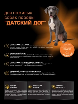 Корм для Датский дог старше 5 лет, с индейкой, 12 кг