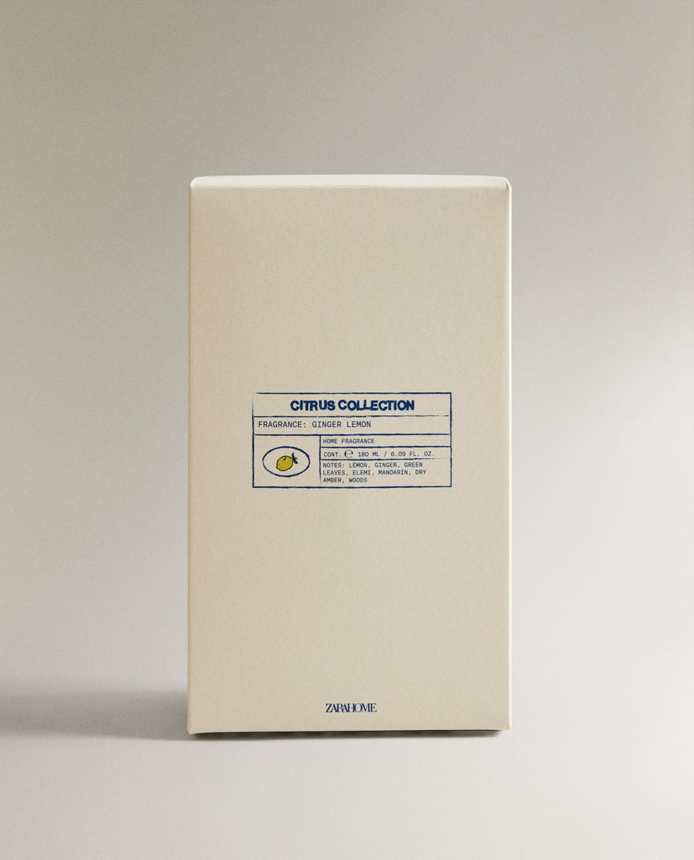 Zara Home Аромадиффузор Ginger Lemon 180 мл, тростниковые палочки микадо, аромат свежий цитрусовый, Горчичный