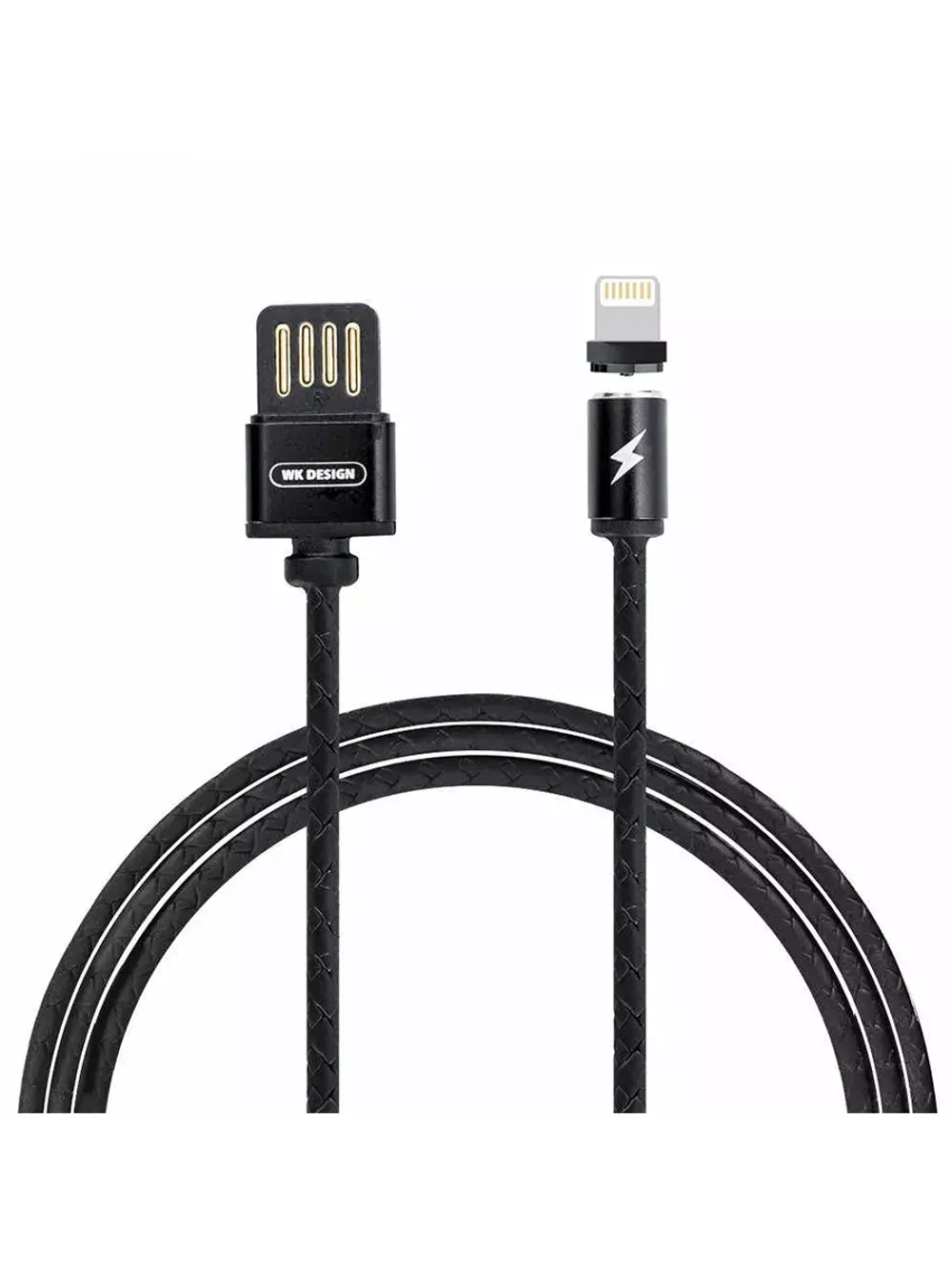 Кабель 1m USB/Lightning 2.1A WDC-046 магнитный black
