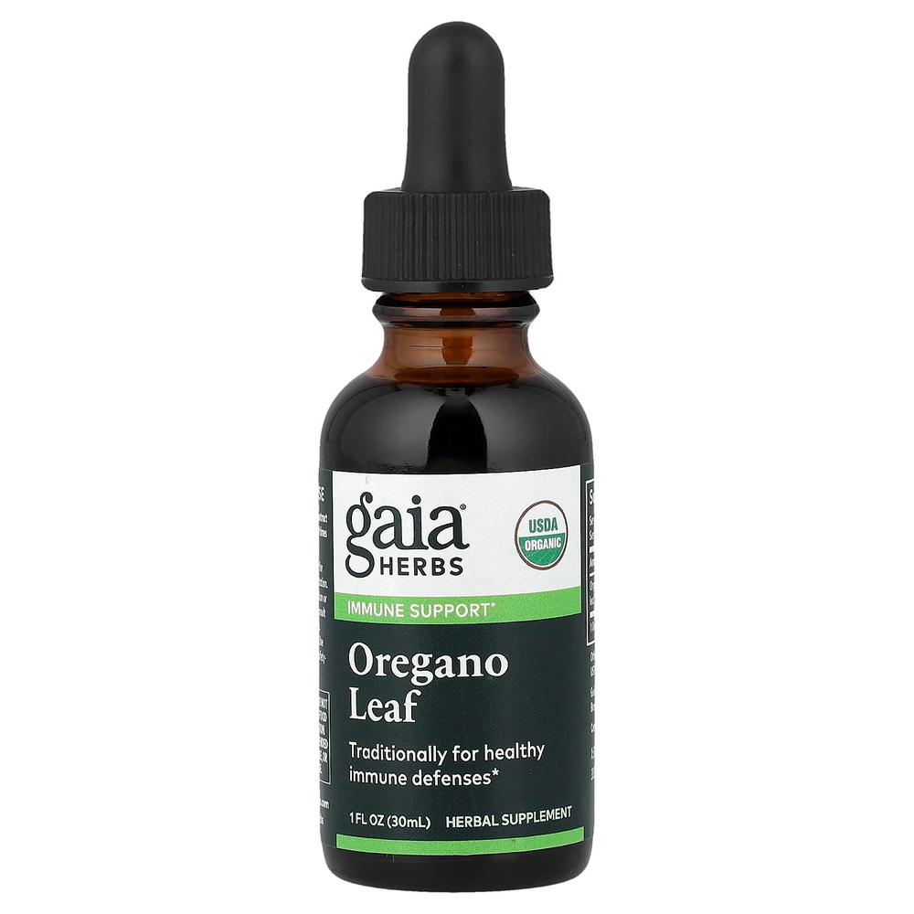Gaia Herbs, Органические листья орегано, 30 мл (1 жидк. унц.)