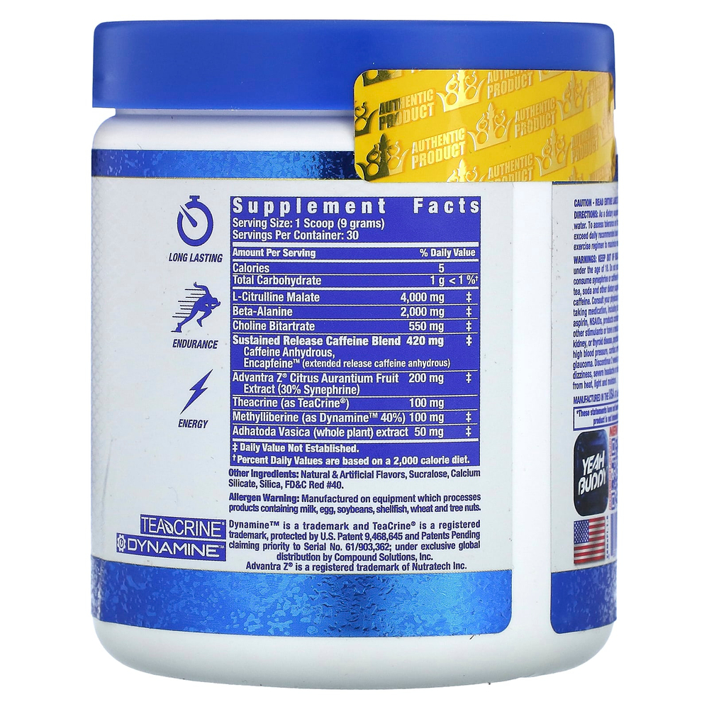 Ronnie Coleman, Signature Series, Yeah Buddy, энергетический порошок перед тренировкой, манго и ананас, 270 г (9,5 унции)