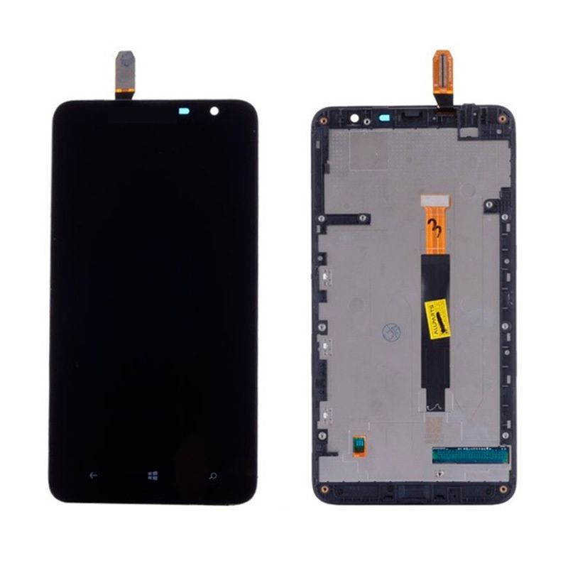 Дисплей для Nokia 1320 в сборе с тачскрином на рамке (Black)