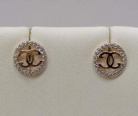 Серьги из золота с фианитами