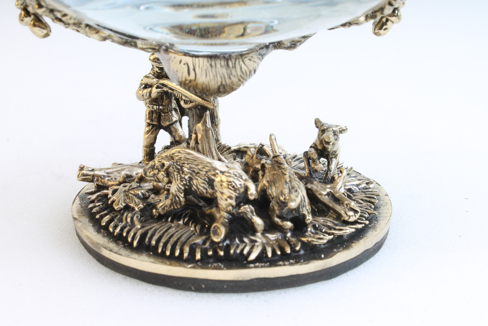 Набор из 2-х бокалов для коньяка "Три медведя" и "Охота на кабана" (подарочный футляр)