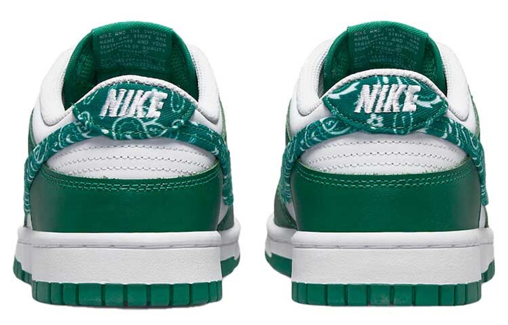 Кроссовки Nike Dunk Low Ess "Green Paisley" (Женская размерная сетка)