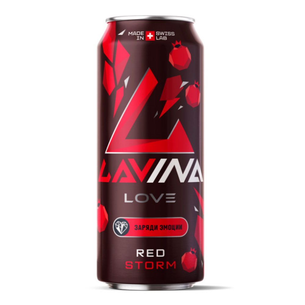 Энергетический напток LAVINA  Red Storm 0,45 л ж\б