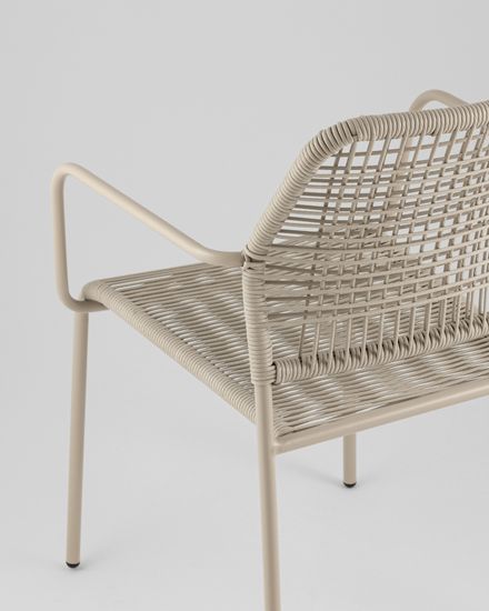 Стул уличный Vivi бежевый из металла и шнура