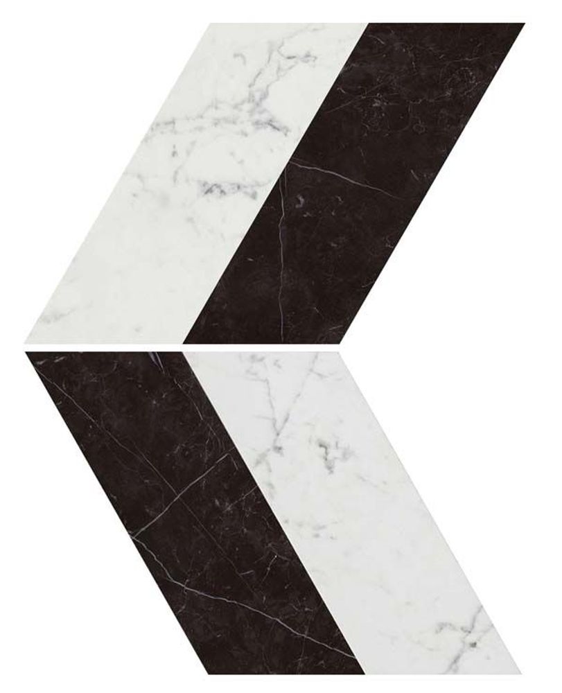 Мозаика Керамогранит Marvel Stone Chevron Cold LAPPato