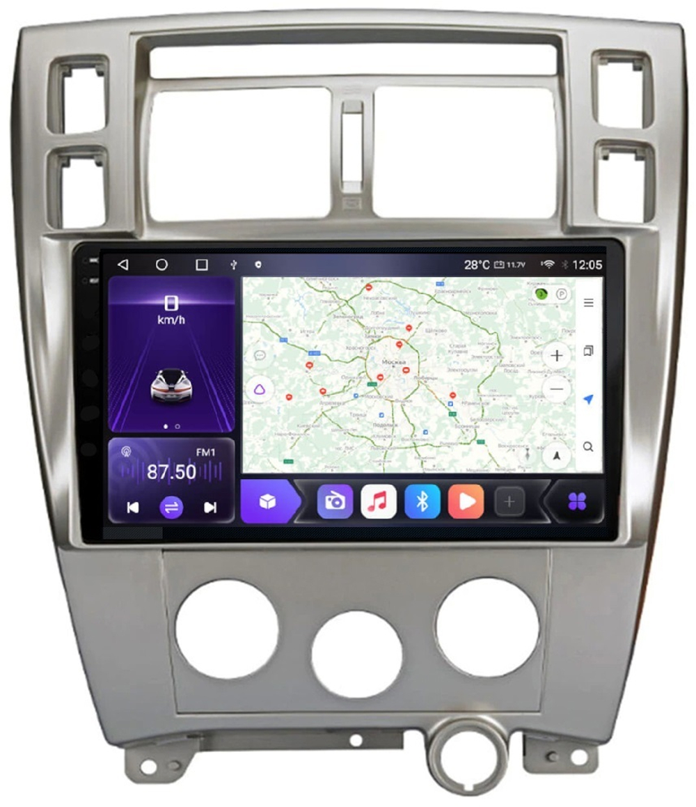 Магнитола для Hyundai Tucson 2004-2009 - Carmedia OL-1725-2 QLed+2K, Android 12, TS10, CarPlay, 4G SIM-слот