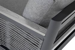 "Париж" угловой модульный диван, каркас из алюминия, цвет серый