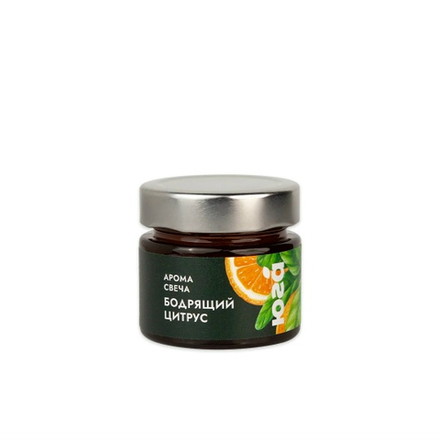 Ароматическая свеча из соевого воска Бодрящий цитрус ЮГ, 70г, ТМ ЮГА