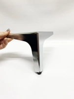 Опоры-ножки для мебели угловые, хром, 2 шт. Высота 130 мм.