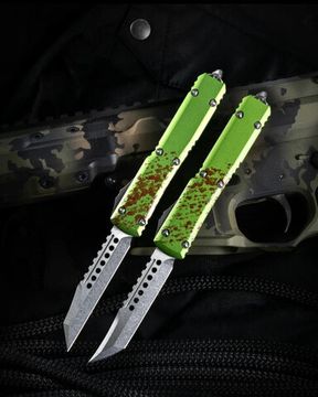 Набор Microtech из 2 ножей Warhound&Hellhound Zombie, алюм. рук-ть "Zombie", клинок M390