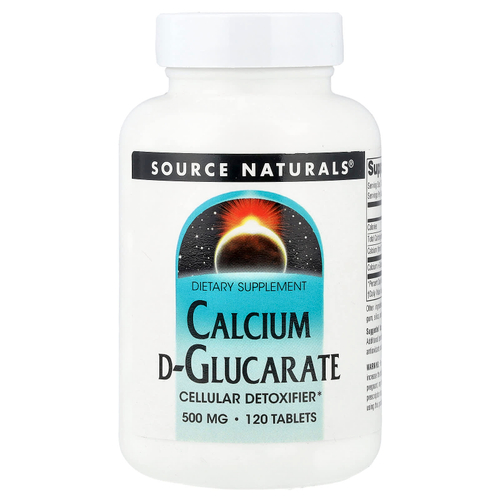 Source Naturals, D-глюкарат кальция, 120 таблеток (500 мг в 1 таблетке)
