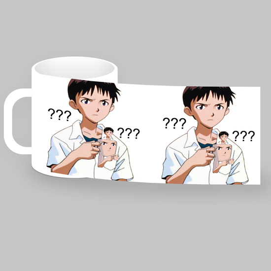 Кружка керамическая Евангелион Синдзи (белая), 330мл