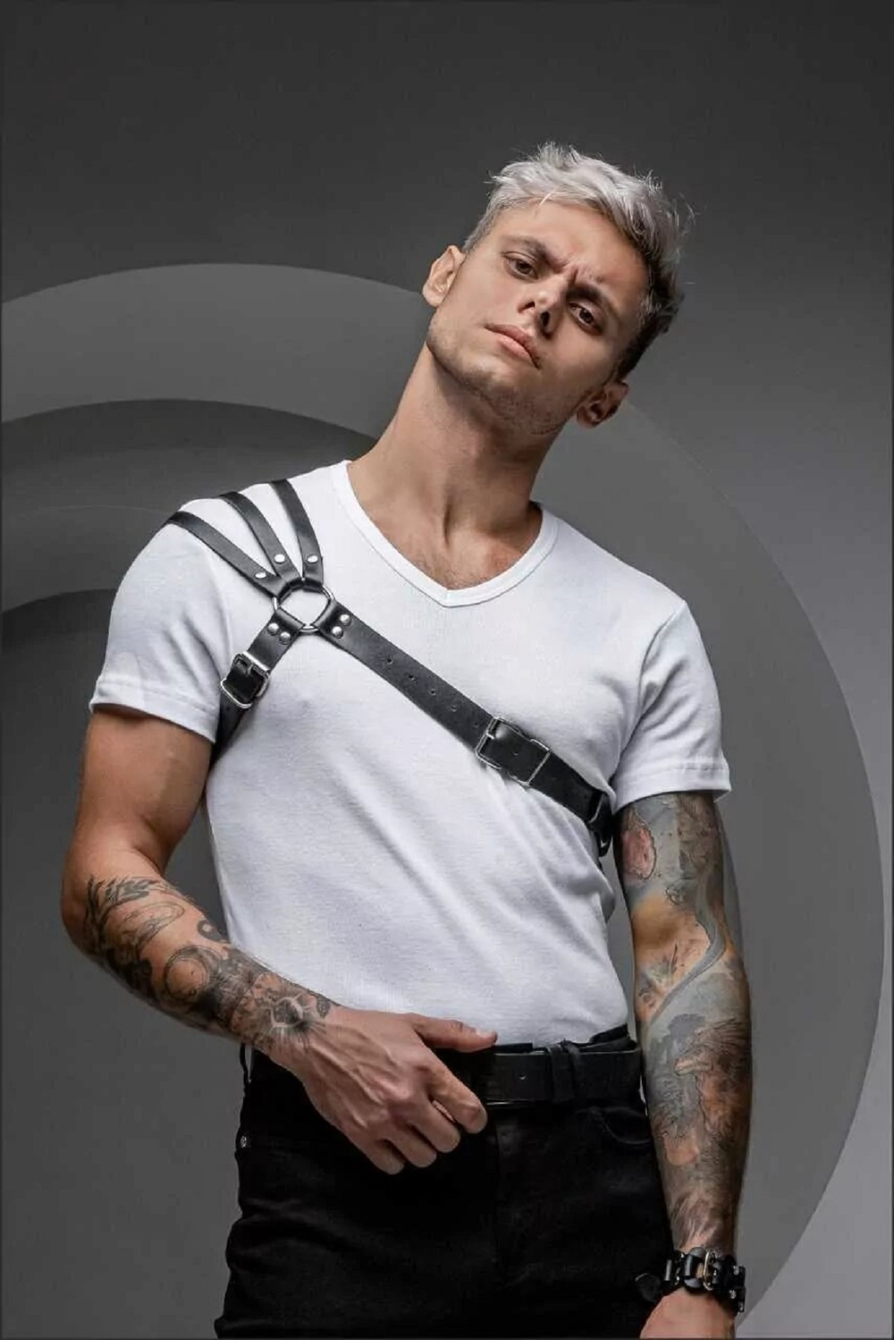 Портупея мужская Yanus Style кожа черный L/XL