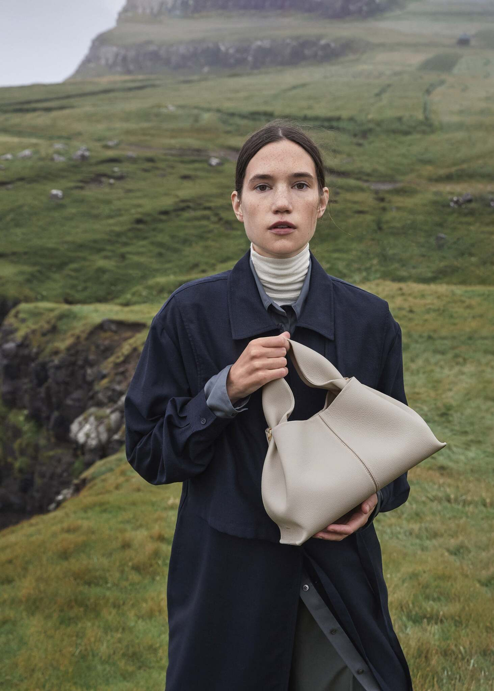 Сумка Polene Numero Neuf EDITION TEXTURED CHALK