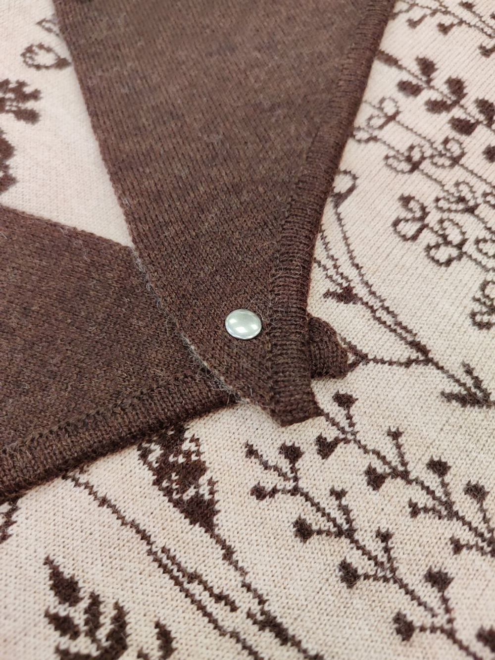 Косынка К502-08/13 бежевый/коричневый