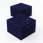 Упаковка-коробка квадратная для ювелирного подарка серия Кружева