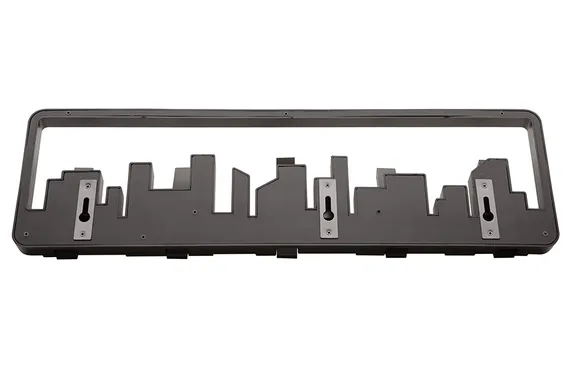 Вешалка настенная skyline, 50 см, черная, 5 крючков