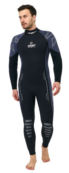 Гидрокостюм Sargan Nero 2.0 Long men 5 mm черно-серый
