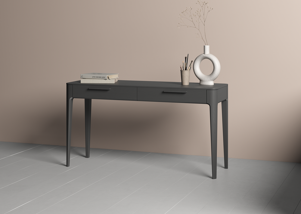 Консоль Type oak 2 ящика ширина 140 см (черный)