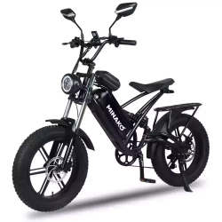 Электровелосипед Minako Fox (литые диски) 15ah (черный,хаки)