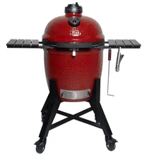 Керамический угольный гриль Diamond Egg Legend Red Magic, 46 см, красный, с ножками и столиками