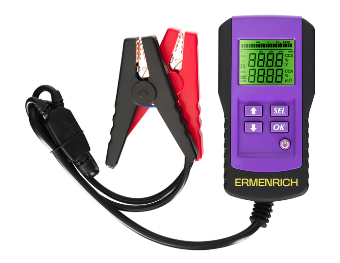 Тестер аккумуляторный Ermenrich Zing AL45, фиолетовый