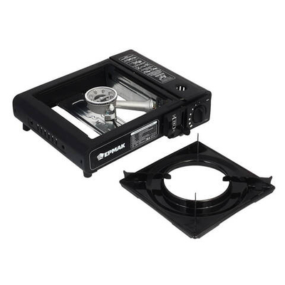 Плитка газовая с цанговым захватом, с переходником ЕРМАК, 34*26*9см