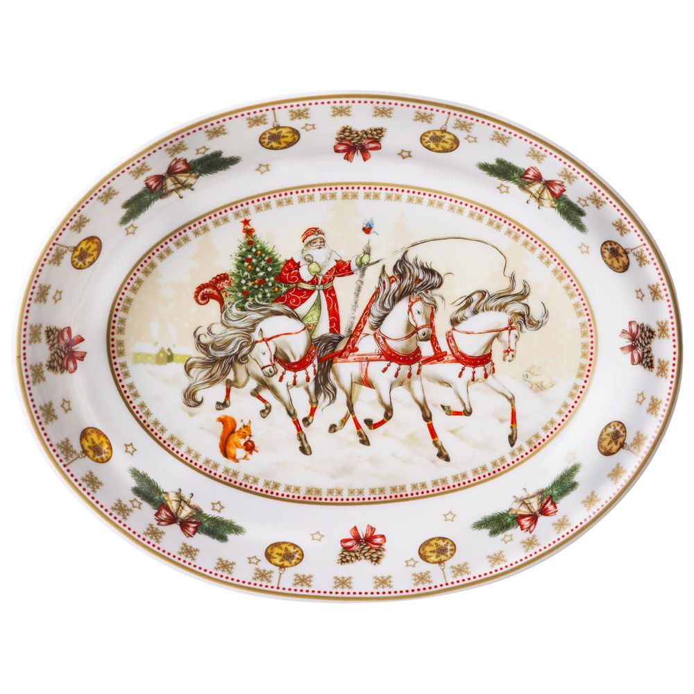 БЛЮДО LEFARD "ТРОЙКА" ОВАЛЬНОЕ 25*19,5*4,5 СМ БЕЛОЕ (КОР=18ШТ.)