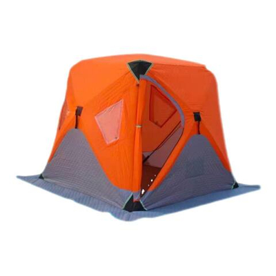 Палатка Куб AG2308" зимняя трёхслойная утепленная 240x240x205cm оранжевый