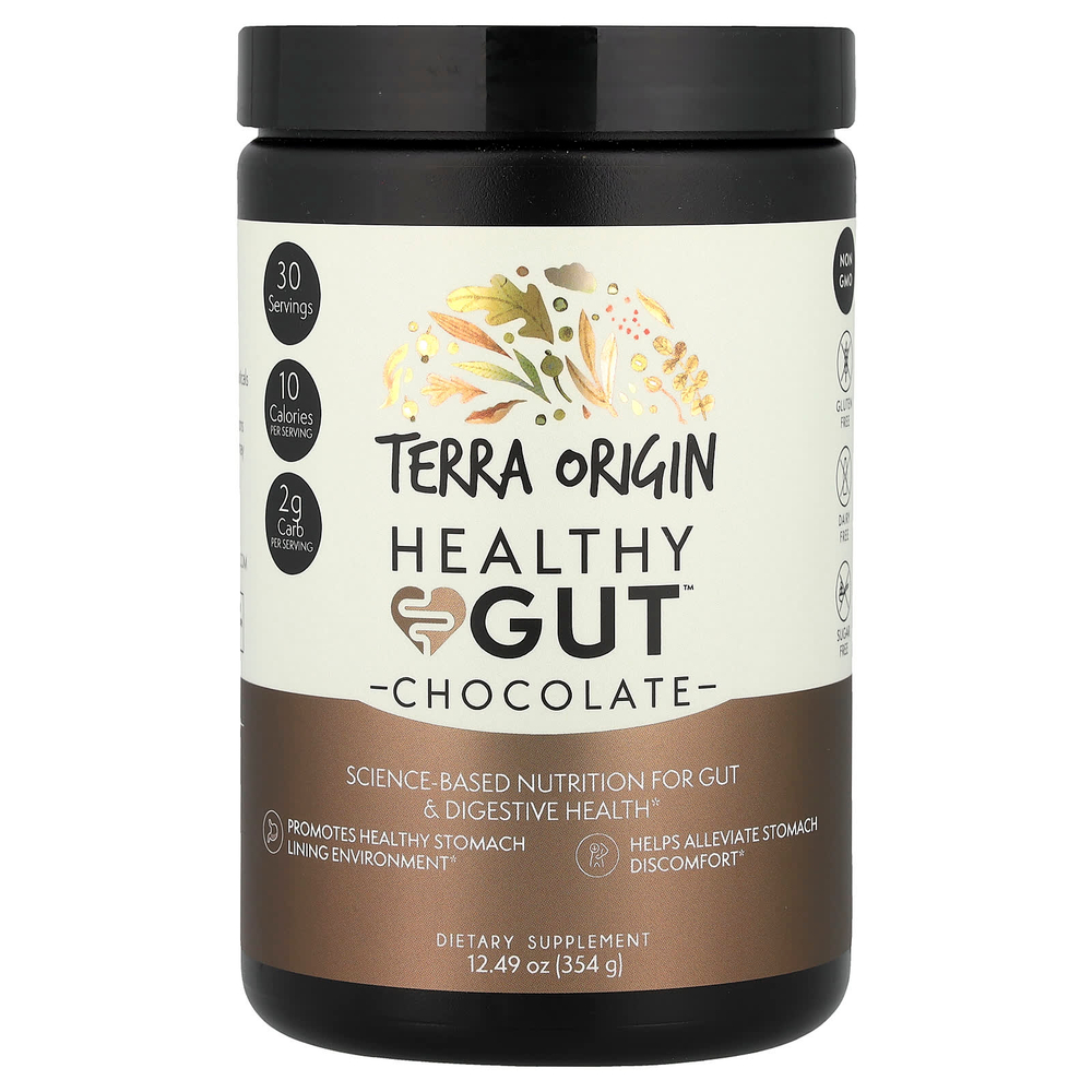 Terra Origin, Healthy Gut™, с шоколадным вкусом, 354 г (12,49 унции)