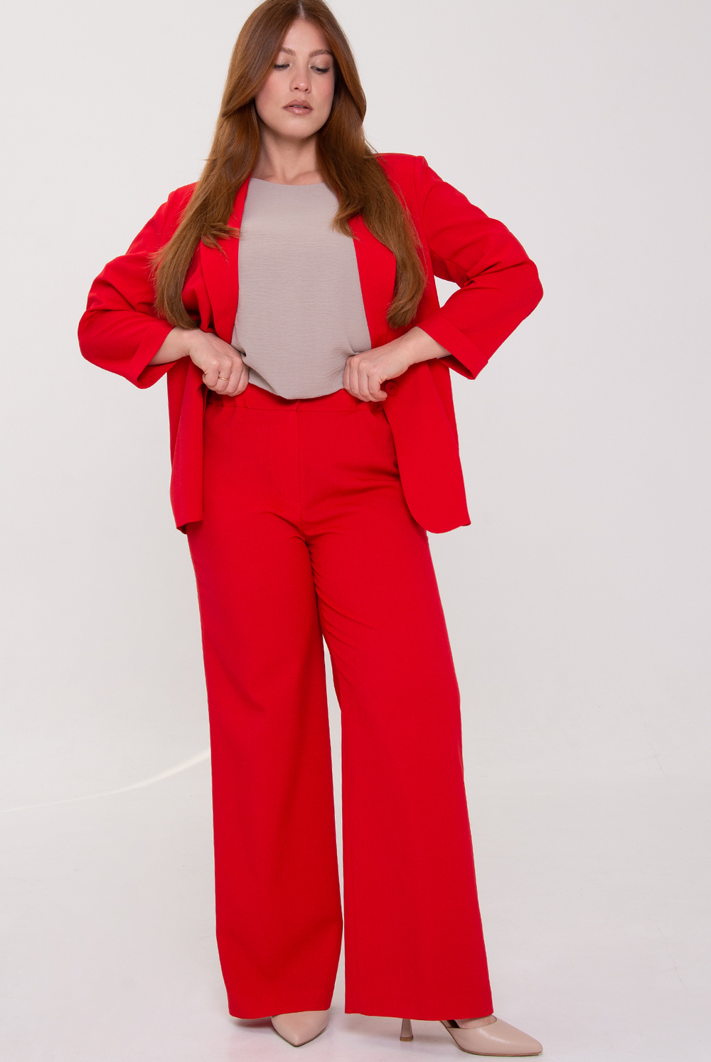 Брюки женские 3393ВЕБ, красный #38К023393ВЕБ