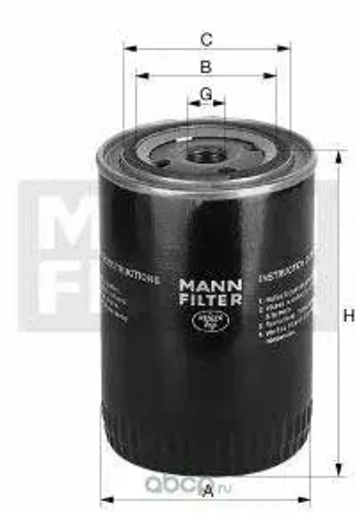 Фильтр масляный bedford/komatsu/new holland industrial mann-filter w 940/51