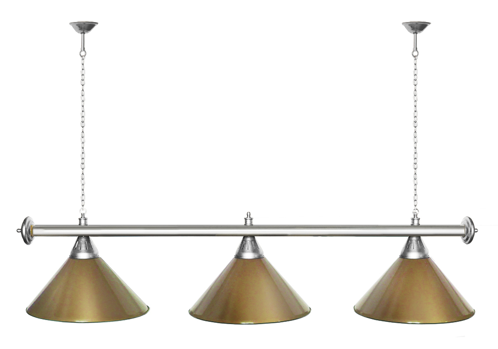 Лампа STARTBILLIARDS 3 плафона, золото / хром