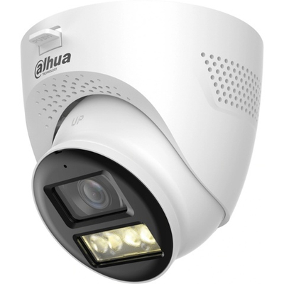 Уличная купольная HDCVI-видеокамера DAHUA DH-HAC-HDW1200TQP-IL-T-0280B, 2Мп; CMOS; объектив 2.8мм; ИК 40м, Led 40м; IP67
