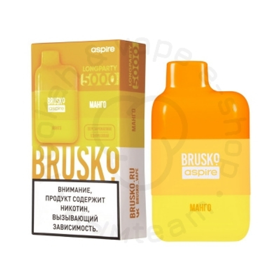 Одноразовая ЭС BRUSKO LONGPARTY 5000 с ароматом манго, 20 мг/см3, 9 мл (М)