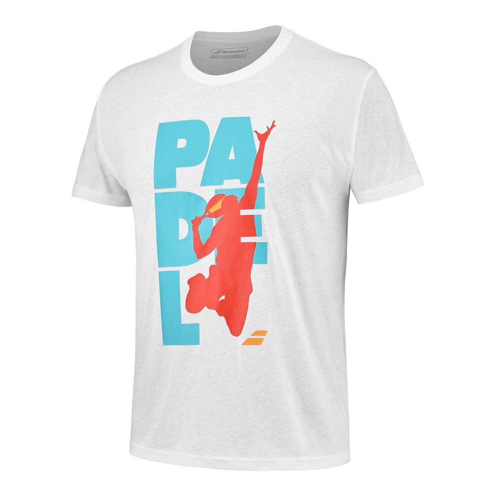 Мужское теннисное поло Babolat T-Shirt Men - White, Multicoloured