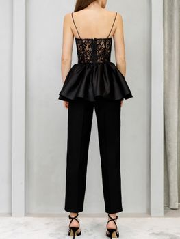 Кружевной топ с баской