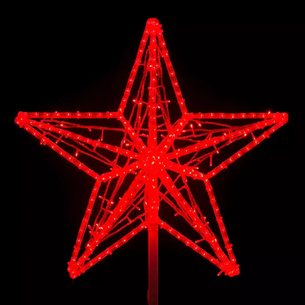 Светодиодная макушка "Кремлевская Звезда" 70 см., Красная, 220В, LTC (LC-13230)