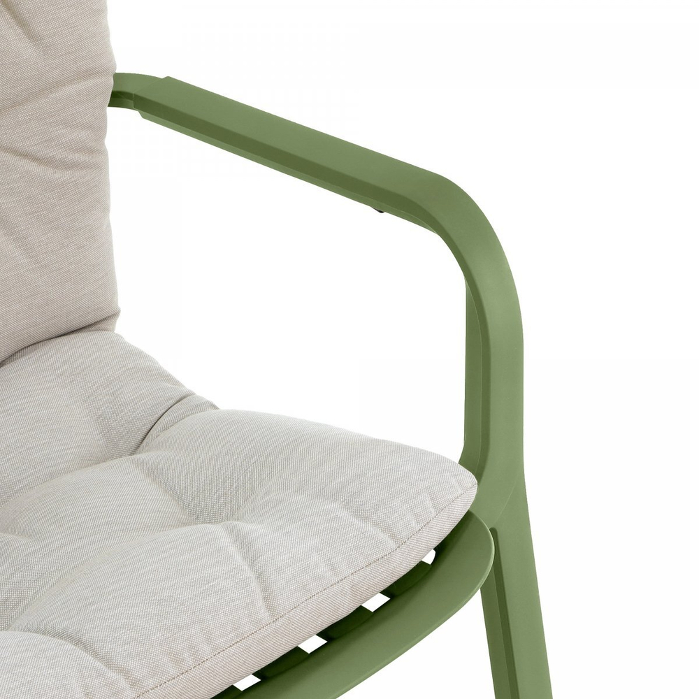 Кресло-качалка пластиковое с подушкой Nardi Folio, агава, бежевый